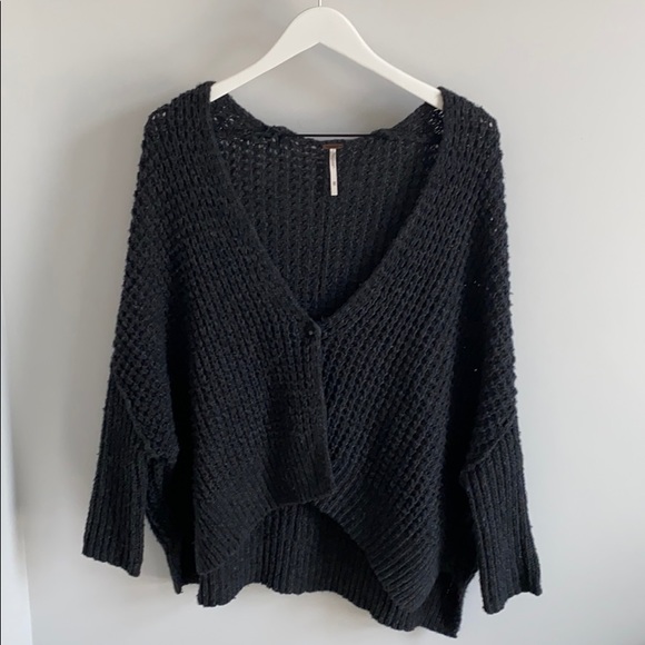 Free People charcoal cardigan